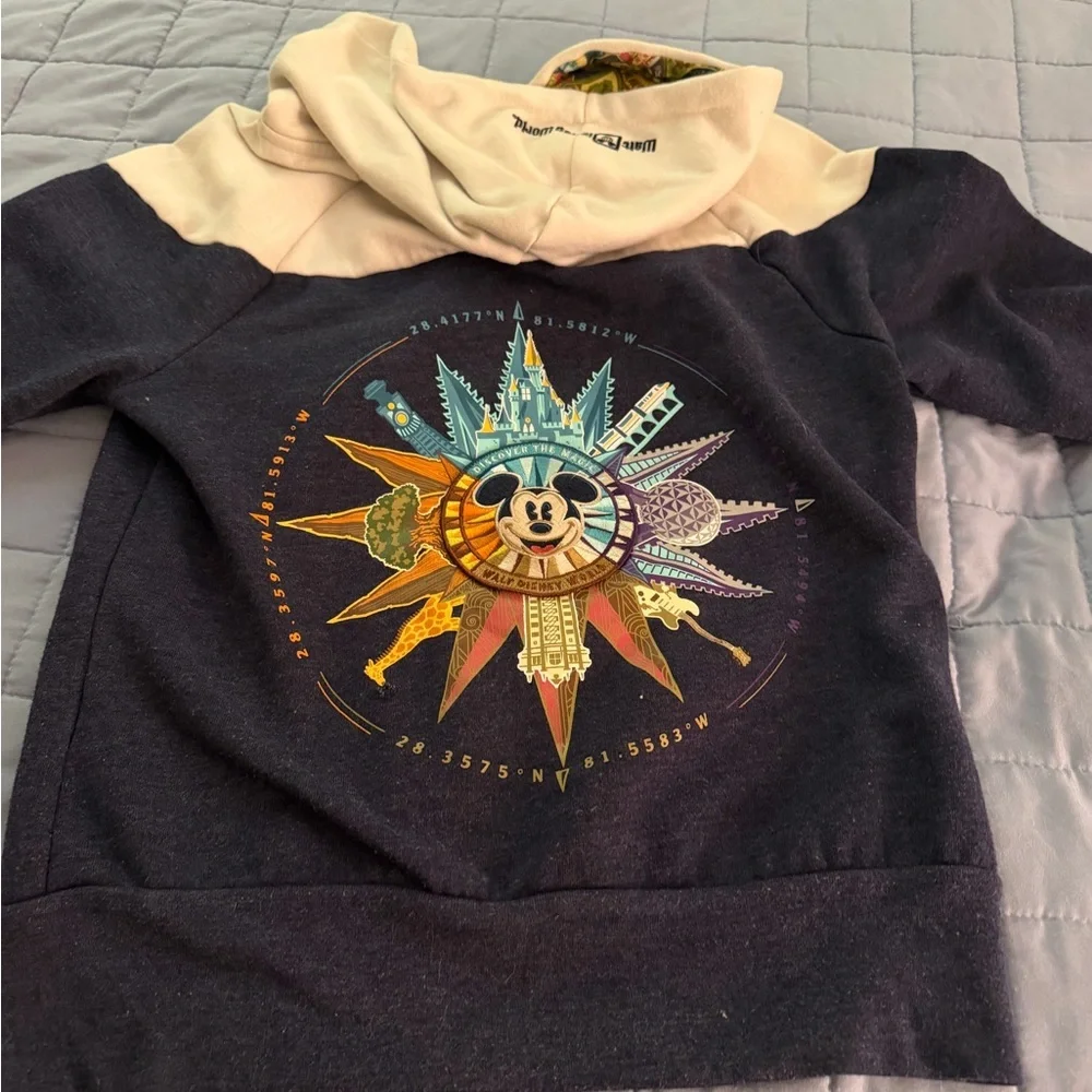 Disney Parks Full Zip Compass Sweatshirt. Women’s Small - Picture 1 of 3